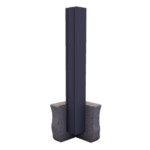 Poteau en aluminium à rainures pour portail en aluminium sur mesure à sceller haut de gamme prix usine vue ouverte