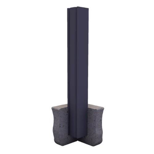 Poteau en aluminium à rainures pour portail en aluminium sur mesure à sceller haut de gamme prix usine vue ouverte