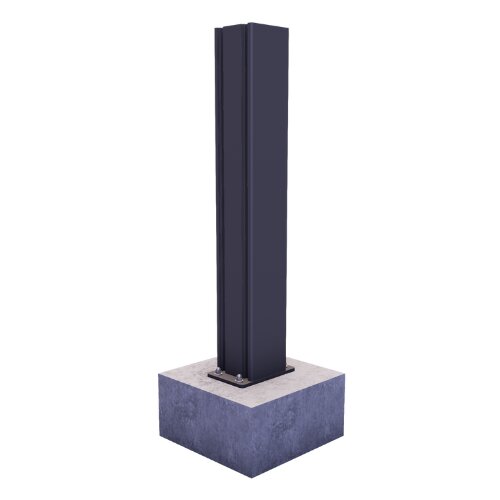 Poteau en aluminium à rainures pour portail en aluminium sur mesure à visser haut de gamme prix usine 1