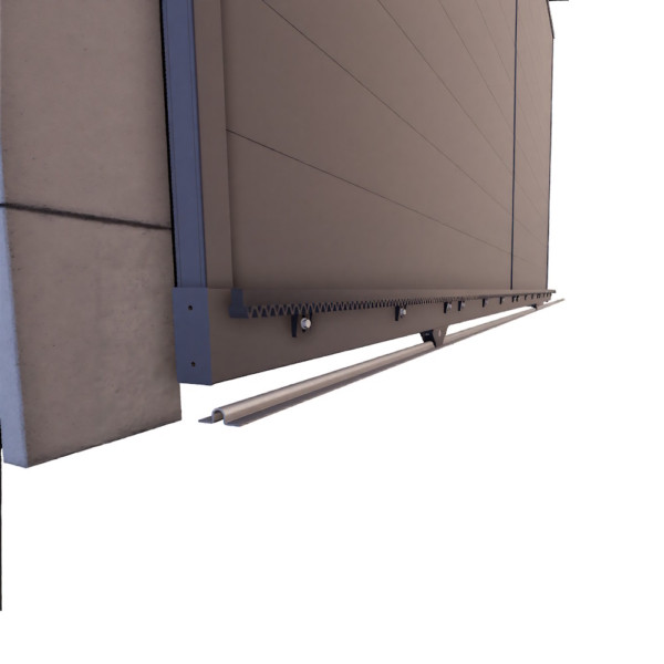 Upgrade pour portail coulissant MyDoorling haut de gamme à prix d'usine = rail et galets en en acier inoxydable à la place d'acier