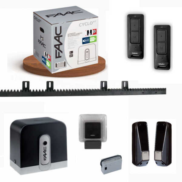 KIT Cyclo FAAC motorisation de portail coulissant MyDoorling haut de gamme à prix d'usine