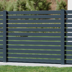 Clôture en aluminium sur mesure moderne design Colorado - Gris anthracite haut de gamme prix usine