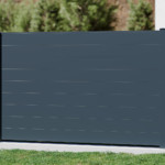 Clôture en aluminium sur mesure moderne design Patagonia - Gris anthracite - haut de gamme prix usine