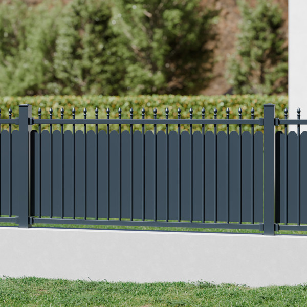 Clôture en aluminium sur mesure héritage design Victoria - Gris anthracite haut de gamme prix usine